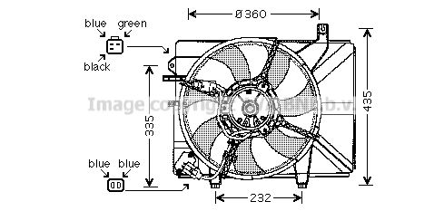 AVA QUALITY COOLING Вентилятор, охлаждение двигателя HY7511